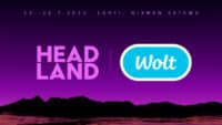 headland festival ja wolt logot