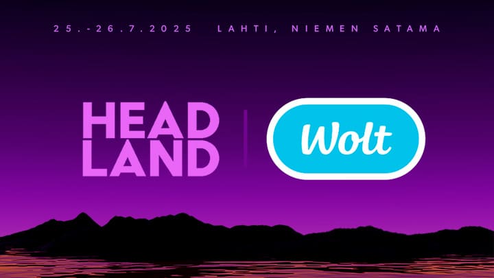 headland festival ja wolt logot