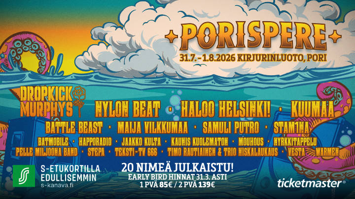 Porispere julkaisee lisää artisteja ja päiväkohtaisen ohjelman